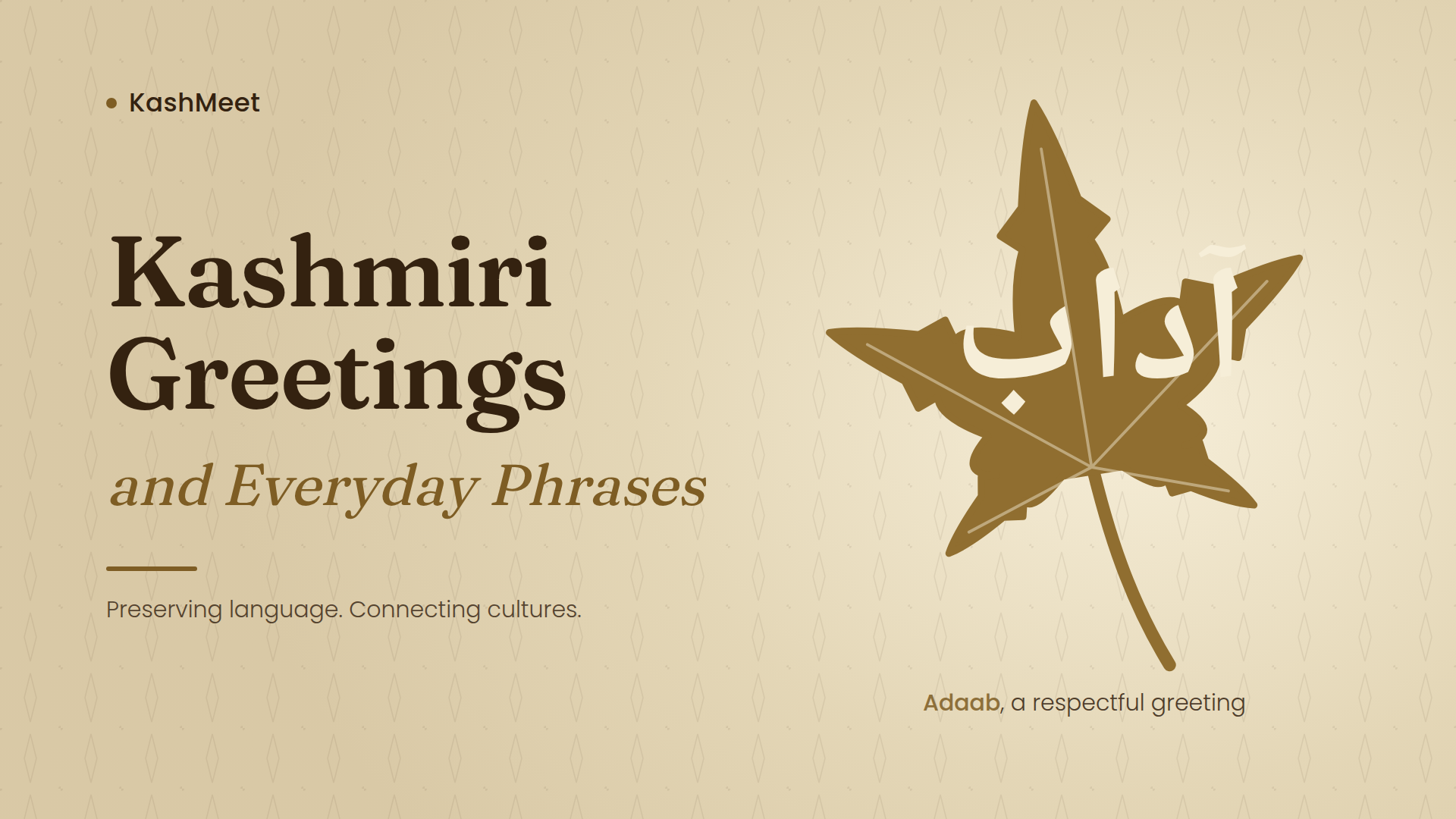 Kashmiri Greetings and Everyday Phrases: A Beginner’s Guide